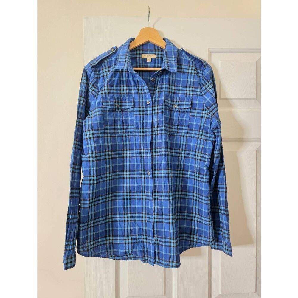 Burberry Brit Blue Nova Button Down Long Sleeve Shirt XL